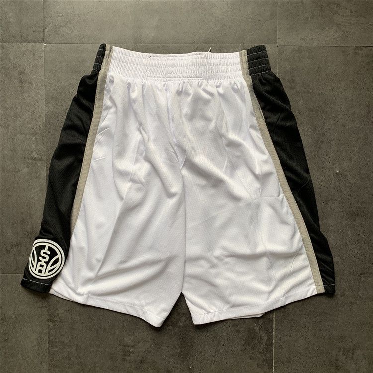 Men NBA San Antonio Spurs White Shorts 0416->san antonio spurs->NBA Jersey